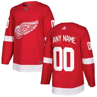 NHL Men adidas Detroit Red Wings customized red Jersey